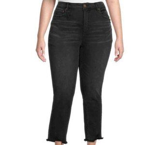 NEW Terra & Sky Black High Rise Crop Women's Jeans Plus  24W (3X)  NWT